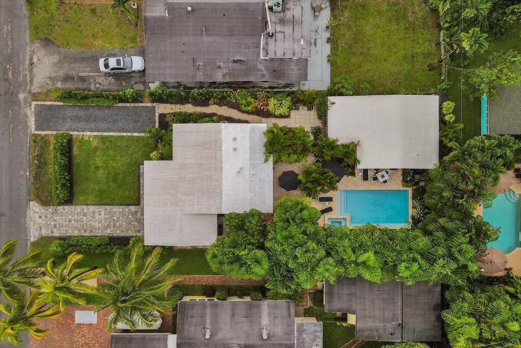 Stylish Tropical Oasis Hot Tub Pool Bbq Villa Fort Lauderdale Exterior photo